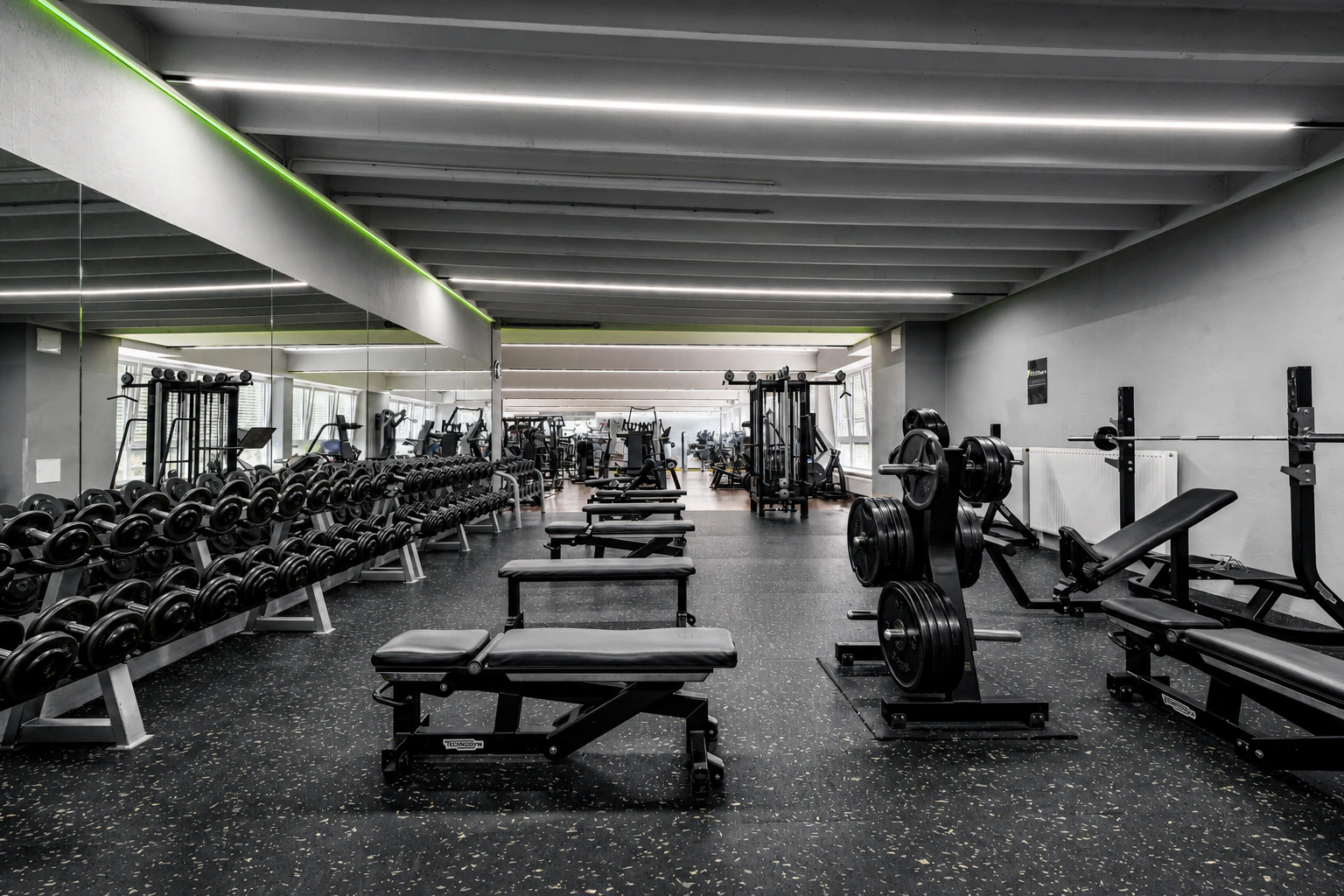 Freihantelbereich im Fit & Sun Telfs